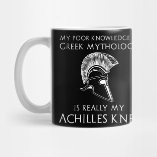 Funny Greek Mythology Achilles Knee Mug